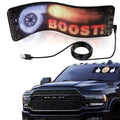 Programmable car led flexible display panel with full color led matrix featuring customizable messages and black frame