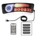 Curved black programmable car led sign full color display panel with customizable text and usb powered led matrix