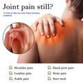 Hand resting on orange highlighted shoulder illustrating joint pain for south moon propolis joint care gel muscle pain relief