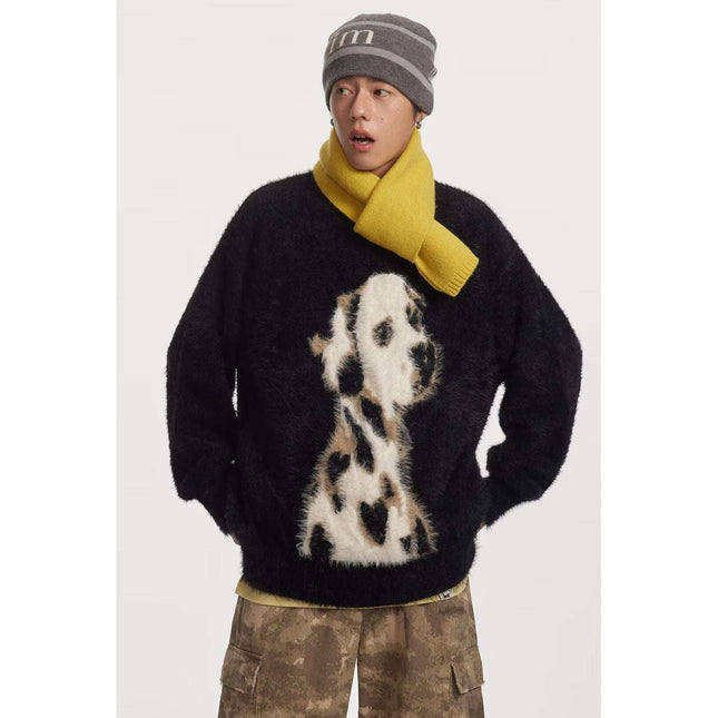 Puppy Jacquard Mink Cashmere Knitted Sweater For Men - Royalessencelux