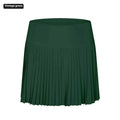 Vintage green pleated tennis skirt paired with purple double layer points exercise skort for three points exercise use