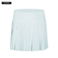 Purple double layer points exercise skort with sunny blue pleated design and lightweight smooth fabric for tennis use