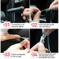 Black cigarette lighter head with red button and black cord for purple interior car led optical fiber light strip