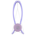 Purple manual cotton hair remover tool with circular base and three thin wires to remove facial hair effectively