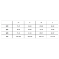 Size chart table for purple sequined feather sleeve short dress showing chest waist hip and height measurements for xs to l
