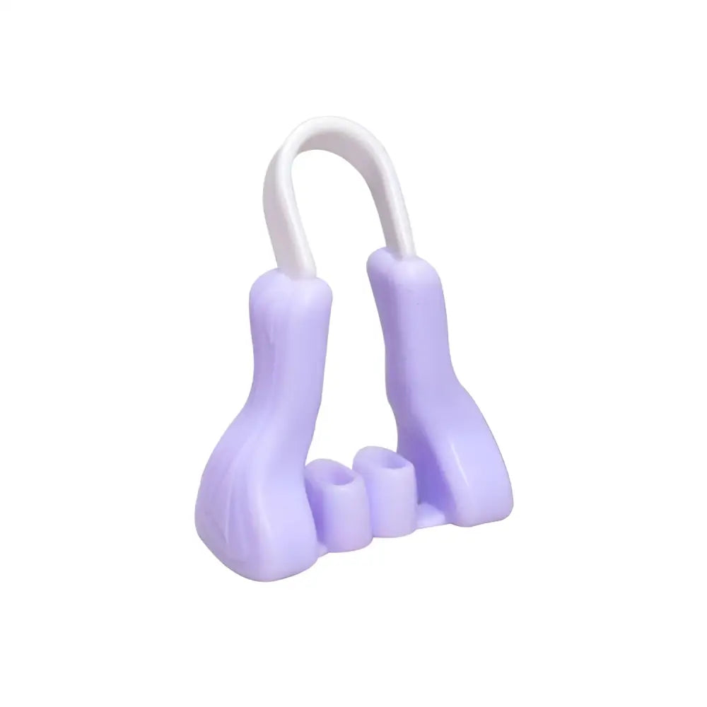 Purple silicone nose reshaping clip with white plastic arch u-shaped silicone nose beauty device for nose reshaping