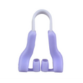 Purple silicone nose reshaping clip with u-shaped design and two small openings, a beauty device for nose reshaping