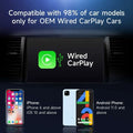 Qualcomm android wireless carplay original black ai box adapter for wireless carplay in oem wired car models