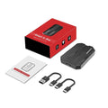 Black rectangular qualcomm android wireless matte car ai box with angular design branded playai box for wireless carplay original use