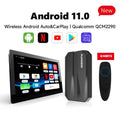 Black playbox g10bts android 11.0 car media player with touchscreen and remote control qualcomm android wireless car ai box