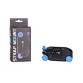 Black strap mount with blue plastic adjustment knobs and mounting plate for action cameras in quick-hanging clip yi sports camera accessories
