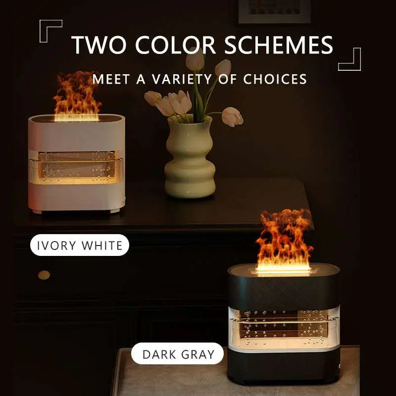 Ivory white and dark gray rain cloud humidifier drip aroma diffuser with transparent water tanks for aroma diffusion