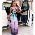 A shimmering long sleeved rainbow gradient sequin evening dress for female singer costume in pink to purple hues