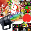 Black cylindrical christmas projector lights with rainbow pattern led, snowflake patterns, and 360-degree rotation capability