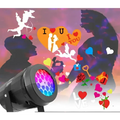 Black led spotlight with rainbow pattern led lens emitting vibrant rainbow light for christmas projector lights