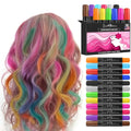 A vibrant rainbow temporary hair wig for girls with wavy multicolored synthetic strands ideal for washable hair looks