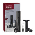 Black rechargeable usb electronic bottle opener with sleek cylindrical design and textured grip for easy use