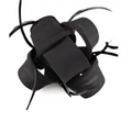 Black silicone wrist strap with adjustable buckle and elastic loops for red bow fascinator ladies banquet ball accessories