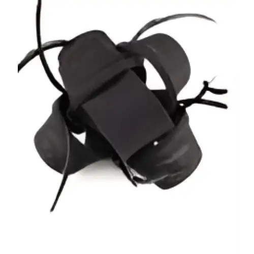Black silicone wrist strap with adjustable buckle and elastic loops for red bow fascinator ladies banquet ball accessories