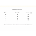 Size selection reference chart for red lace off shoulder wedding toast dress with chest and waist measurements in centimeters