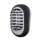 Black and silver oval-shaped screwdriver bit organizer with multiple slots for hair care growth tool maintenance