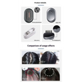 Chrome-plated oval red light therapy growth comb with abs pc casing and usb dc charging port for hair care growth