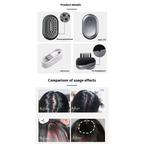Chrome-plated oval red light therapy growth comb with abs pc casing and usb dc charging port for hair care growth