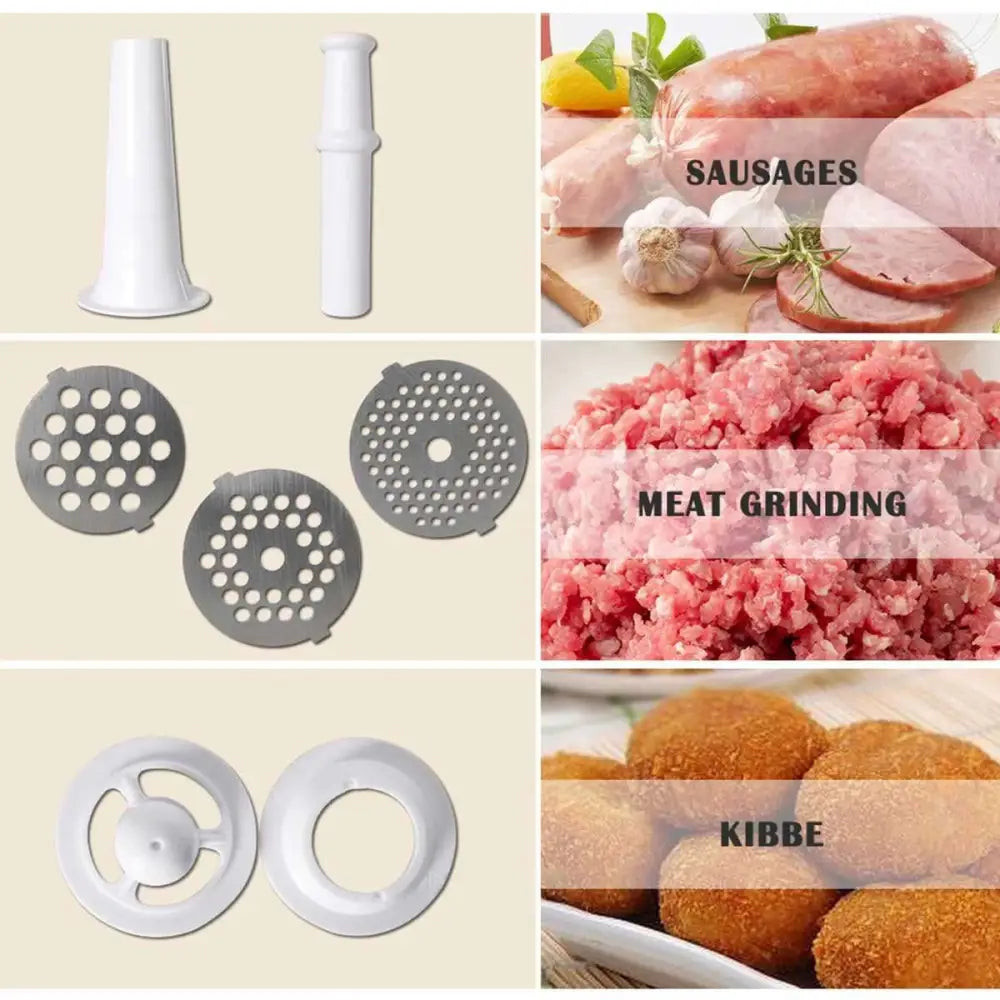 Red multifunctional meat grinder stainless steel electric meat grinder with a sleek modern design and durable body