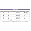 Size chart for red rose embroidery temperament bride bra wedding dress showing measurements in cm and inches from xs to xxl