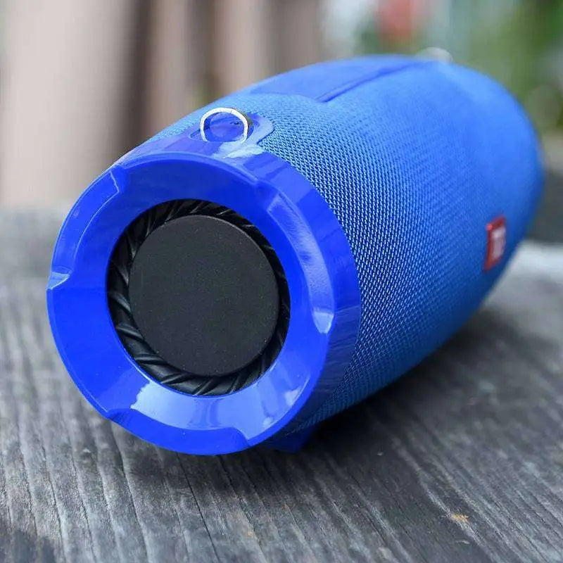 Blue jbl xtreme 2 wireless bluetooth speaker with textured fabric strap and glossy plastic trim for bluetooth audio use
