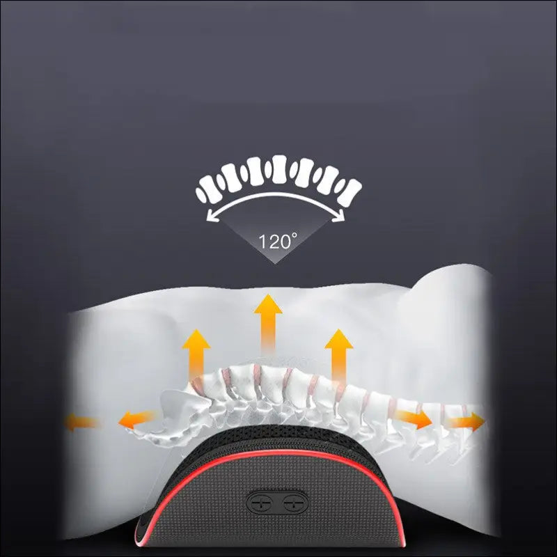 Electric lumbar traction back massager with vibration and heat – view 4