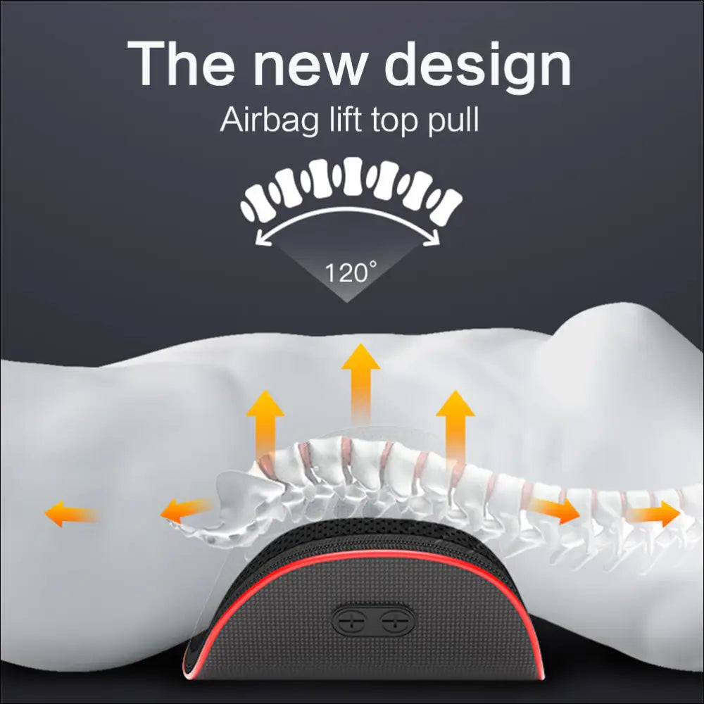 Electric lumbar traction back massager with vibration and heat – view 3