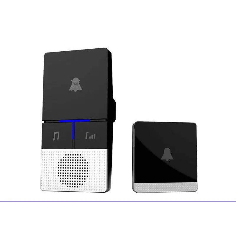 White plastic remote control doorbell host a600 with blue illuminated mickey mouse-shaped buttons and control panel