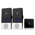 Black and white remote control doorbell with glossy finish featuring waterproof button a600 and control doorbell host