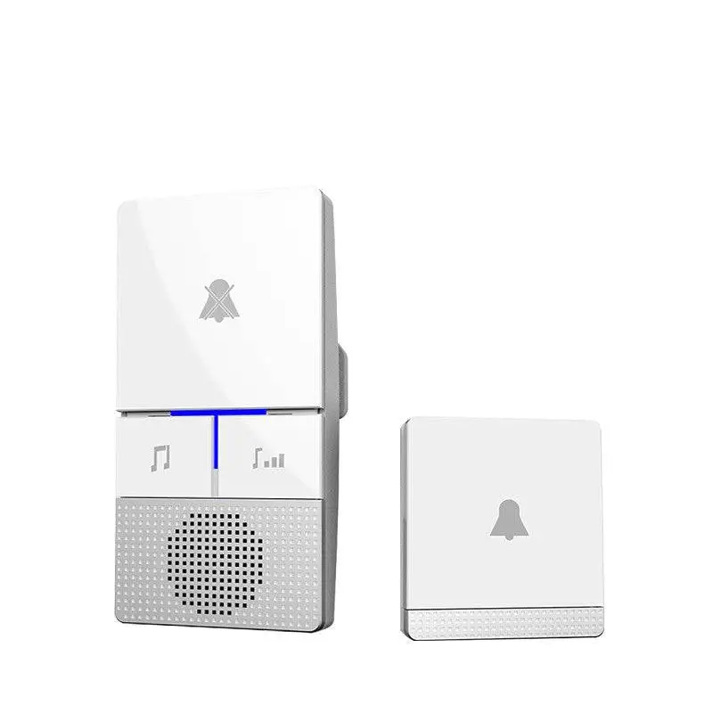 White remote control doorbell host with waterproof button A600 featuring a sleek design and indicator lights