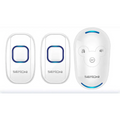 White senchi remote control doorbell host with blue illuminated edges and mickey mouse-shaped waterproof button a600
