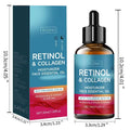Rozino retinol and collagen anti wrinkle moisturizing oil in amber glass bottle with hyaluronic acid for wrinkle moisturizing repair