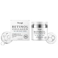 Hoygi retinol anti aging collagen day and night cream in white jar with silver lid and matching aging face cream box