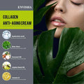 Envisha retinol cream collagen anti-aging cream with hyaluronic acid and blue patterned label for skin rejuvenation