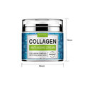 Envisha retinol cream collagen anti-aging cream in a clear glass jar with silver lid and blue patterned label
