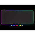 A sleek dark gray rgb led luminous mouse pad with vibrant color-changing edges for gaming use