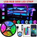 Rgb led strip lights with usb and remote control featuring flexible 5050 colorful lighting for tv and desktop screen use