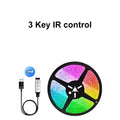 Rgb led strip lights with colorful illumination usb powered and 3-key ir remote for tv desktop screen lighting