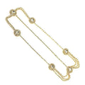 Gold-toned drop bridal chain necklace with five crystal-encrusted circular pendants for a silver rhinestone headdress