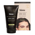 Black tube of hims rich black under cover hair color and conditioner with formula conditions for scalp health and fresh forest scent