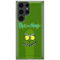 Green transparent thermoplastic polyurethane phone case with cartoon character for morty samsung s23 ultra back side