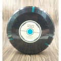 Black circular robot household automatic sweeping machine with glossy finish and teal accents labeled clean robot automatic cleaner