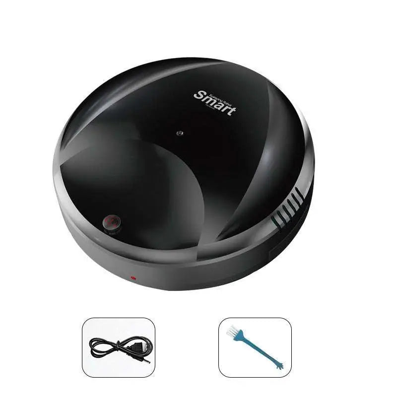 Black circular robot lazy home smart mopping machine with glossy finish designed for efficient floor cleaning