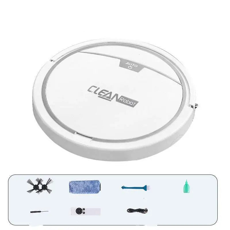 White circular cleanrobot smart mopping machine with auto button for efficient floor cleaning in robot lazy home use