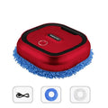 Red robot lazy home smart mopping machine with blue microfiber cleaning pad and black trim for efficient floor cleaning